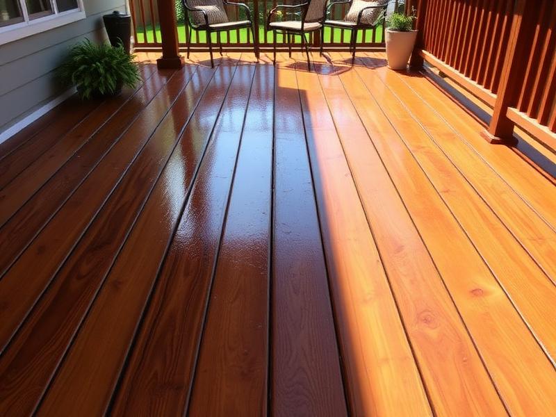 Clean deck ready for use after washing