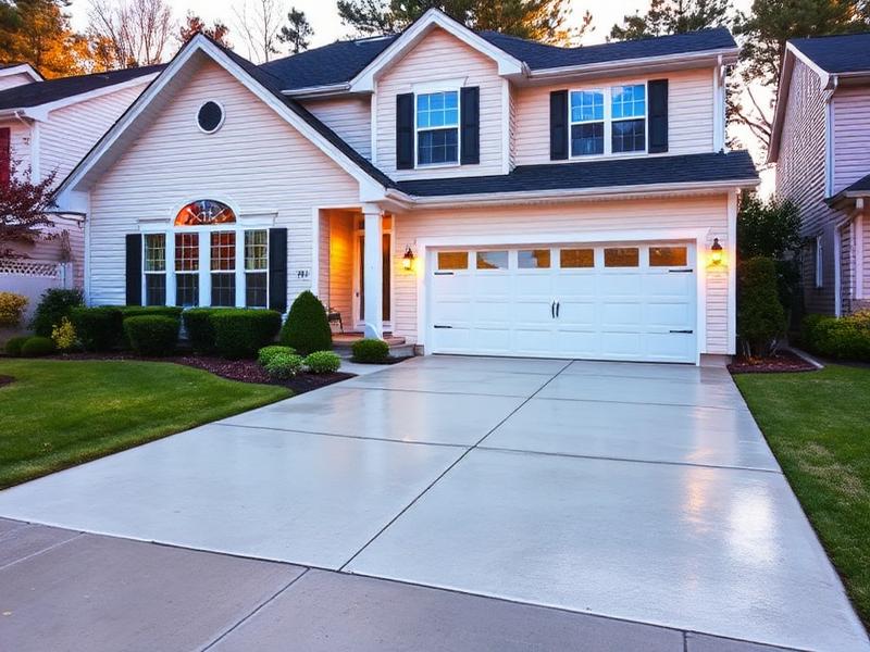 Freshly soft-washed home exterior